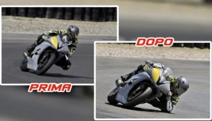 formazione su pista in moto